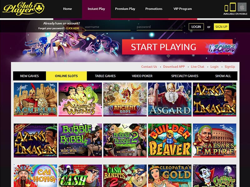 Club Player Casino Instant Play